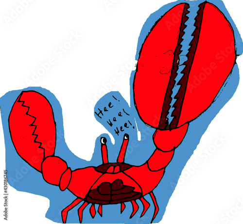 Fiddler Crab with Enlarged Left Claw Caricature