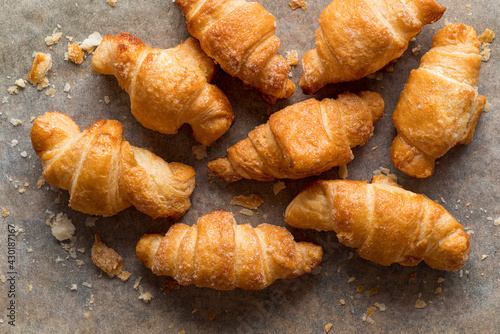 Delicious croissant just baked