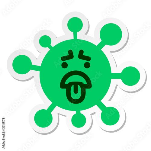 distraught virus sticker