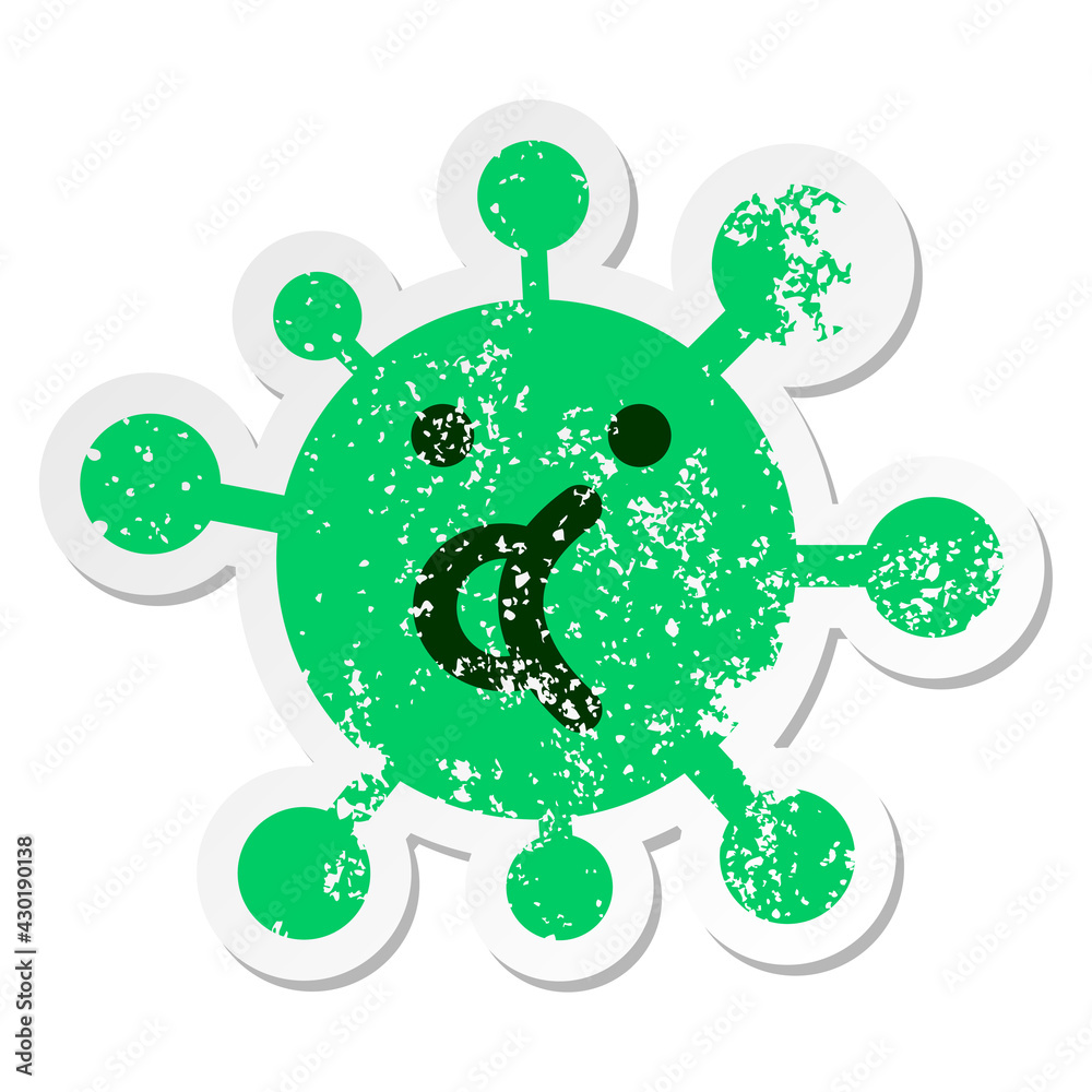simple talking virus distressed sticker simple talking virus distressed sticker