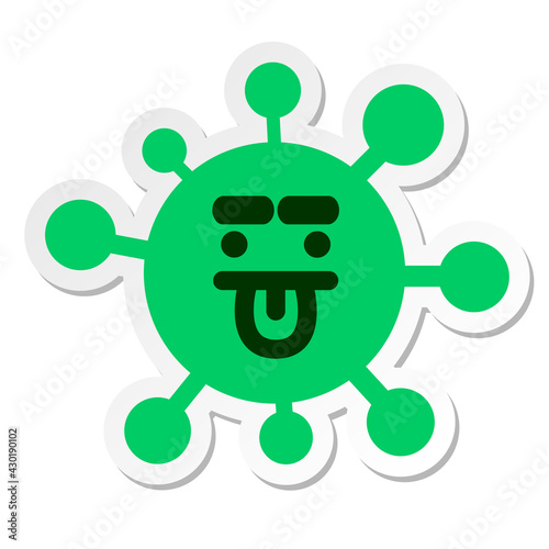 displeased virus sticker