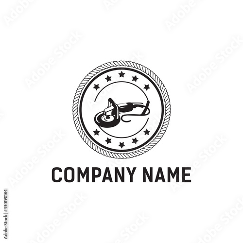 auto detailing polisher car logo design