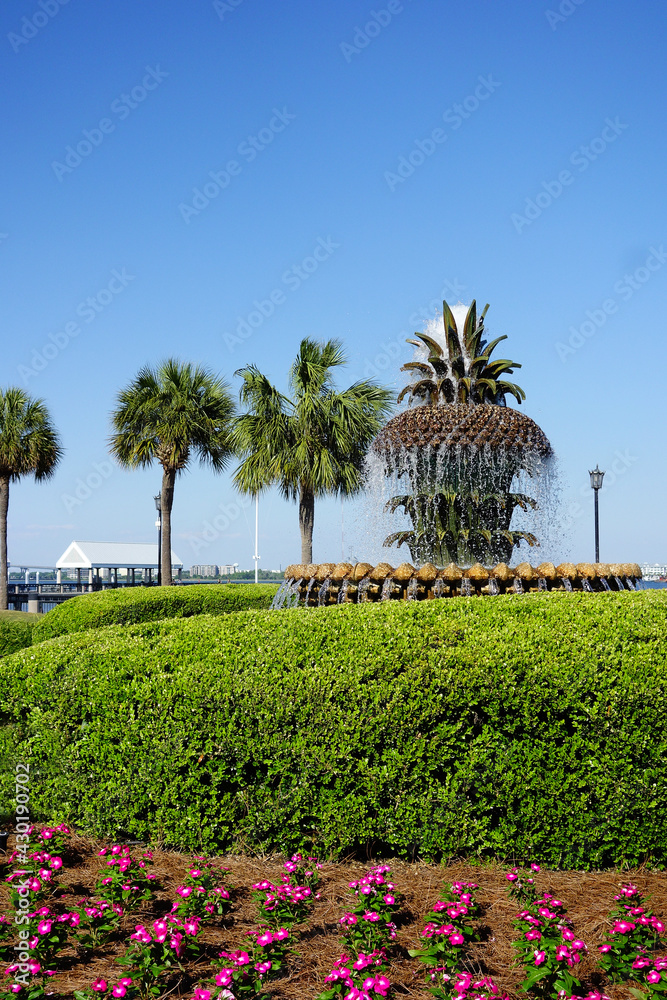 The Pineapple Fountain in Waterfront Park, Charleston SC