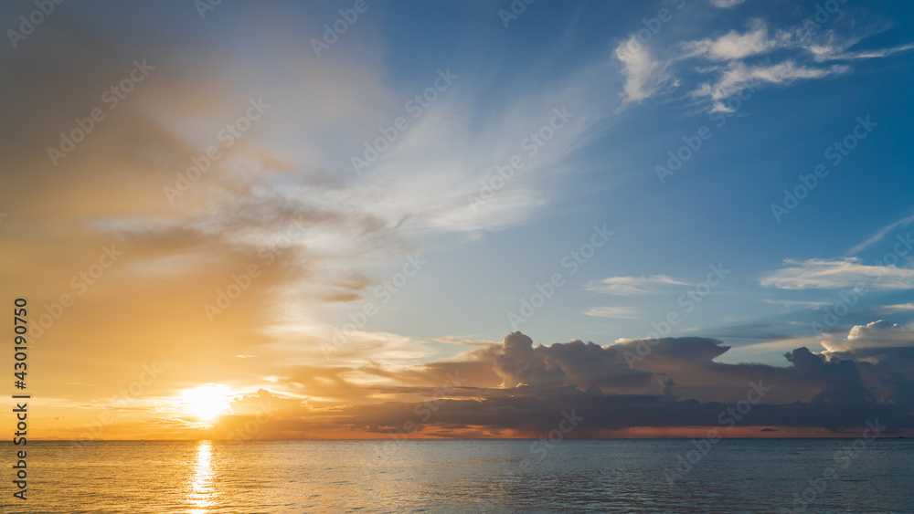 sunset sky over sea in the evening sunset sky over sea in the evening