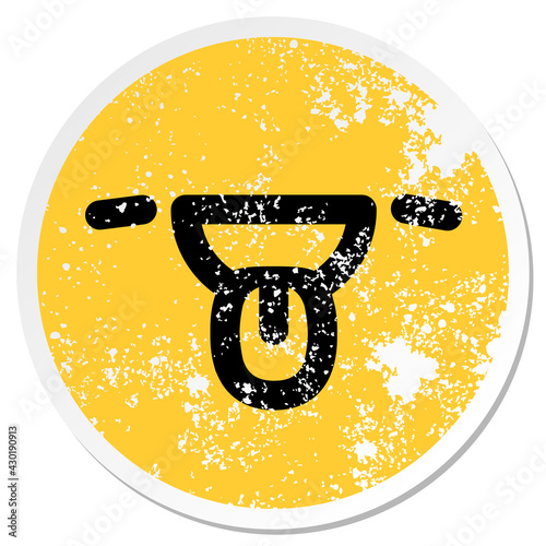 satisfied face circular sticker