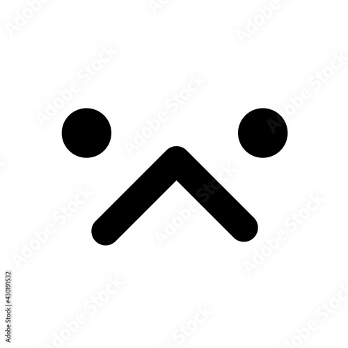 simple annoyed face icon