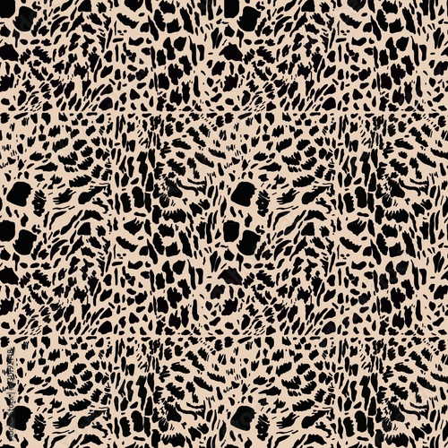 leopard seamless pattern. Animals trendy background. decorative illustration for print  card  postcard  fabric  textile.  Realistic ornament of stylized skin.