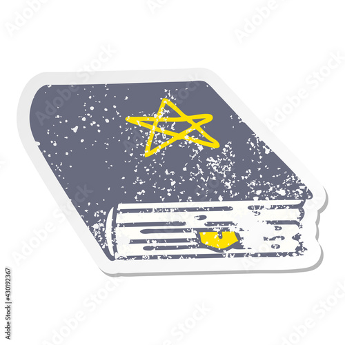 spooky spell book grunge sticker