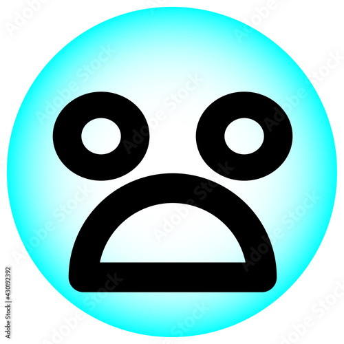 unpleasant shock blank eye circle
