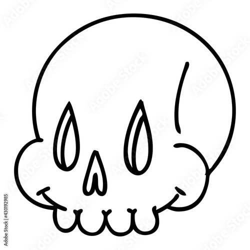 cartoon spooky skull