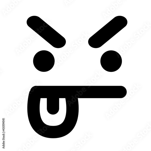annoyed face icon