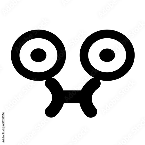 cute staring face icon