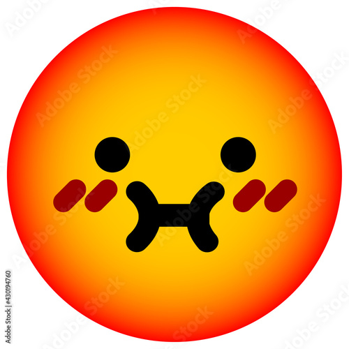 cute unsure face circle