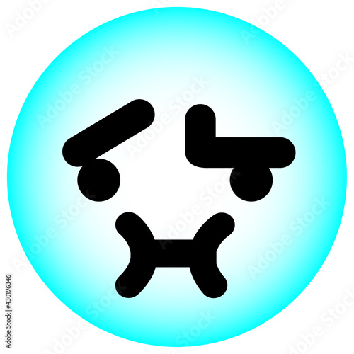 mistrustful face circle