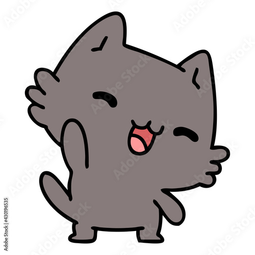 happy cartoon cat