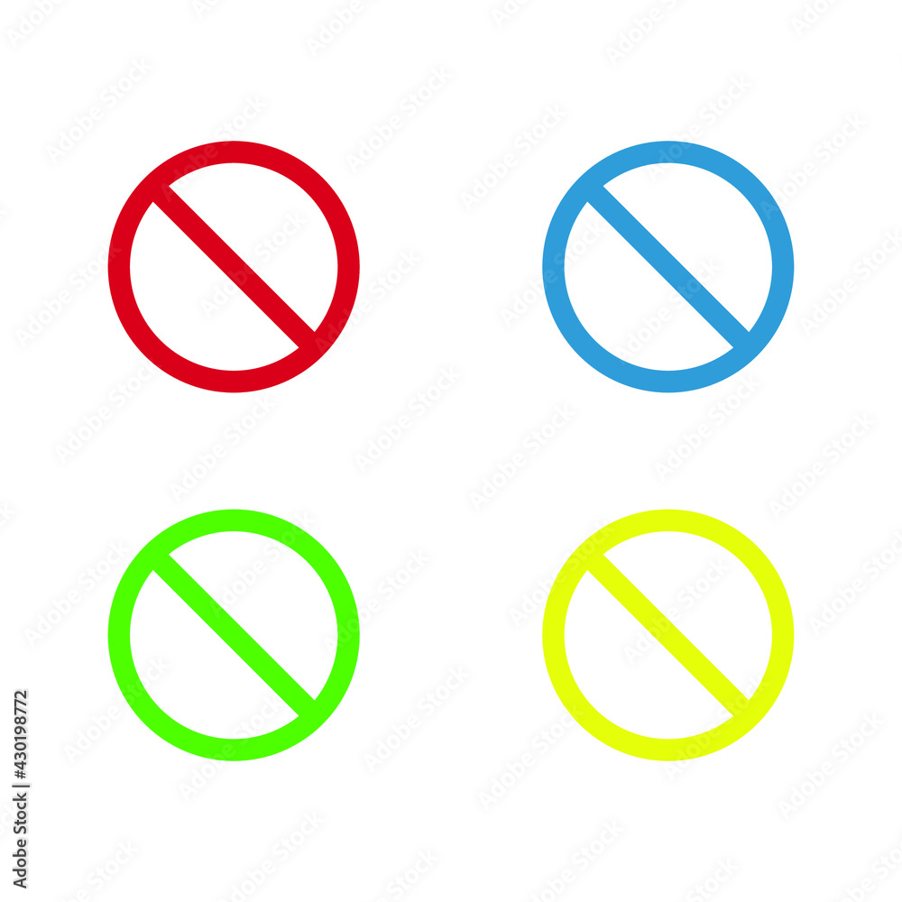 forbidden sign vector illustration logo template forbidden sign vector illustration logo template