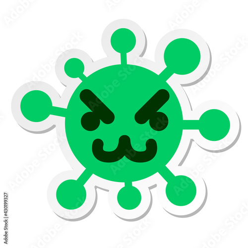 simple mean animal virus sticker