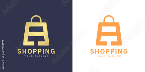 Minimalist A letter logo with 
