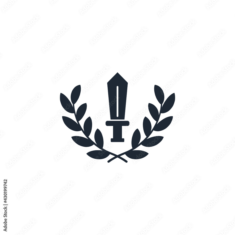sword icon warrior symbol logo template sword icon warrior symbol logo template