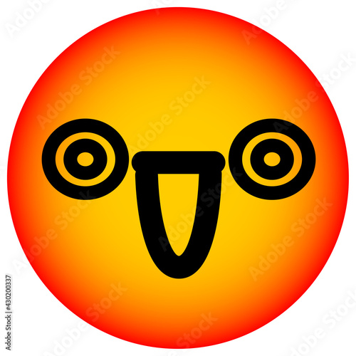 exhilarated face circle