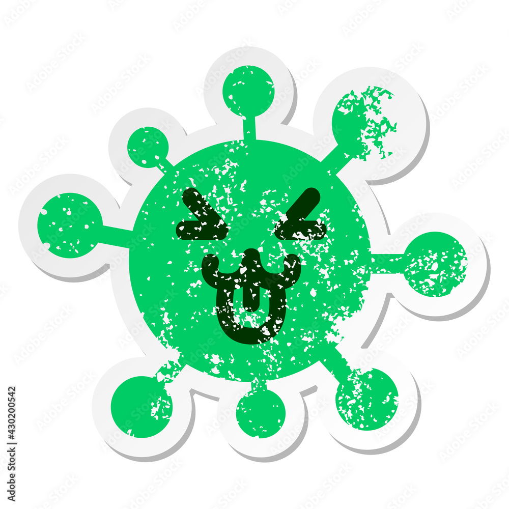 pleased cat virus distressed sticker pleased cat virus distressed sticker