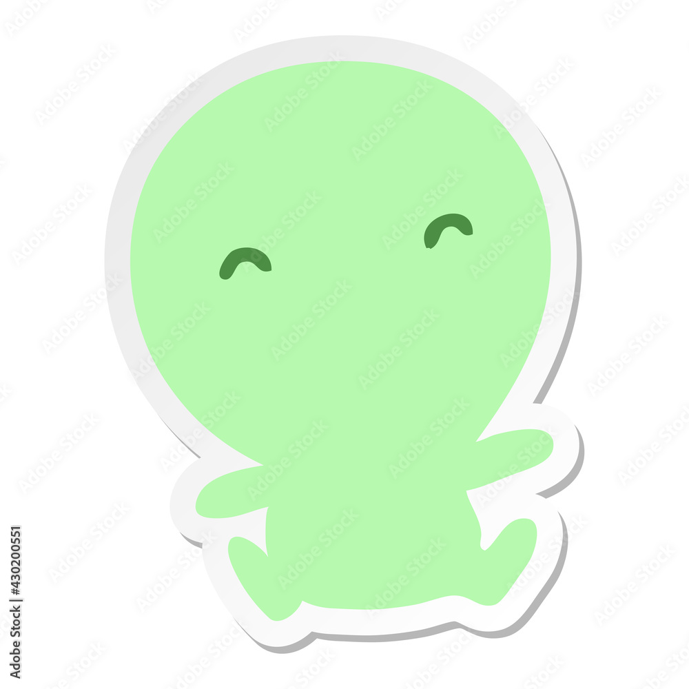 cute little alien sticker cute little alien sticker
