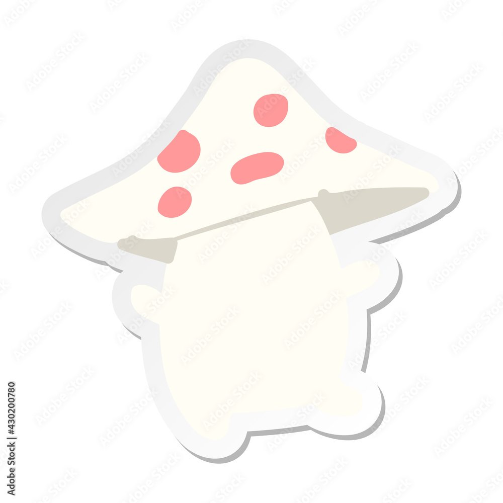 tiny mushroom sticker tiny mushroom sticker
