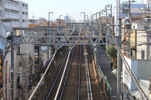 japan railway scenes in tokyo