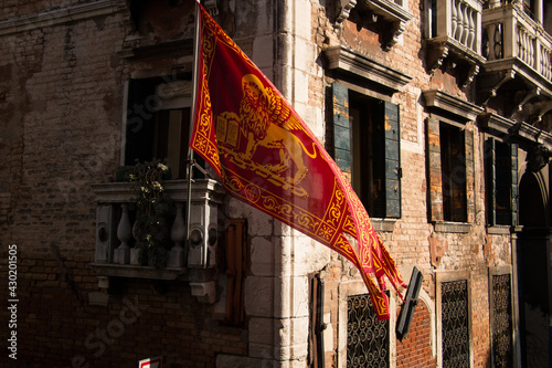 venetian flag red and yellow photo