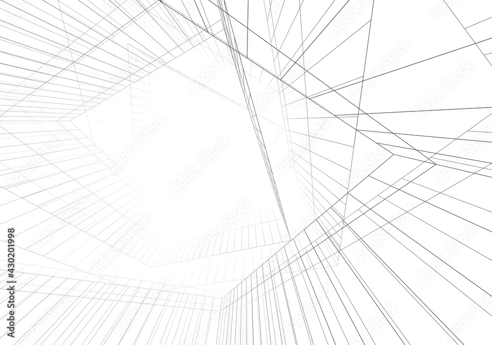 abstract architecture linear drawing abstract architecture linear drawing