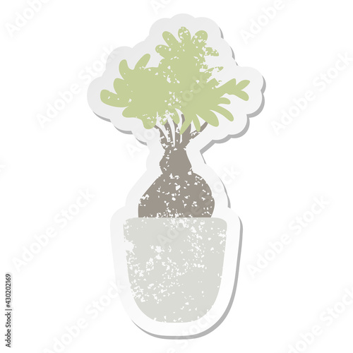 bonsai tree grunge sticker