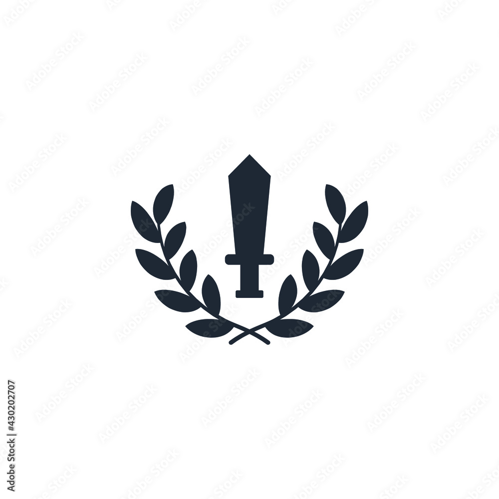 best sword icon symbol logo template
