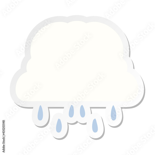 raining cloud sticker