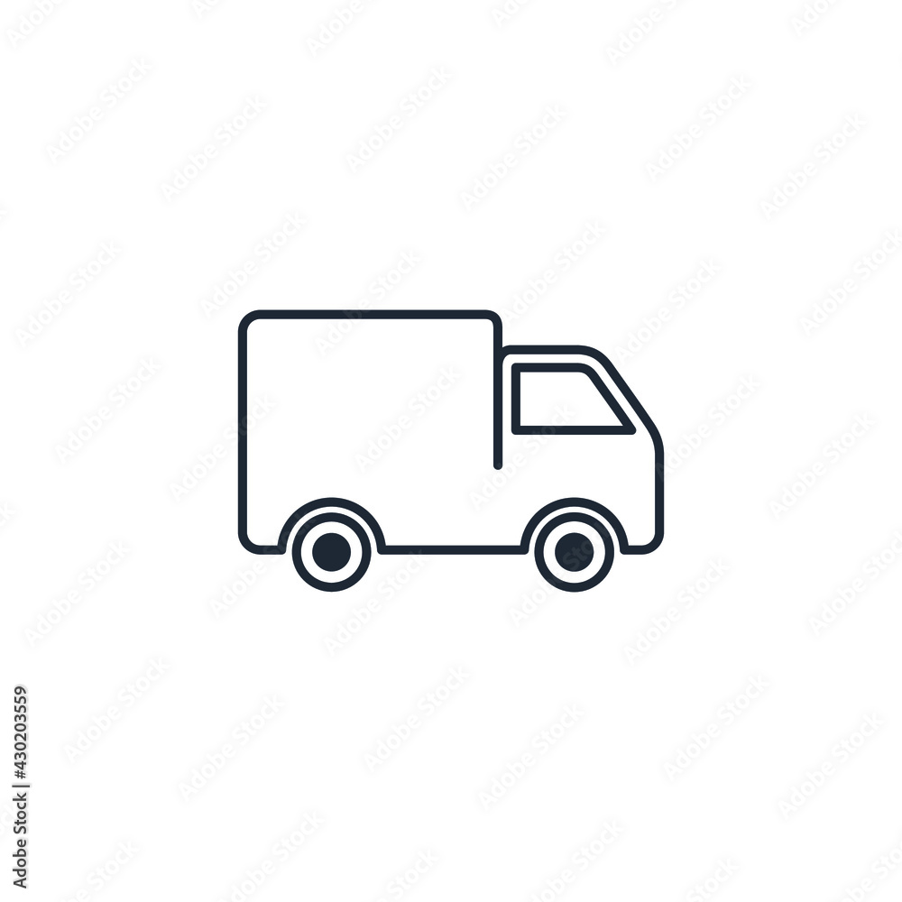 truck or delivery van symbol 