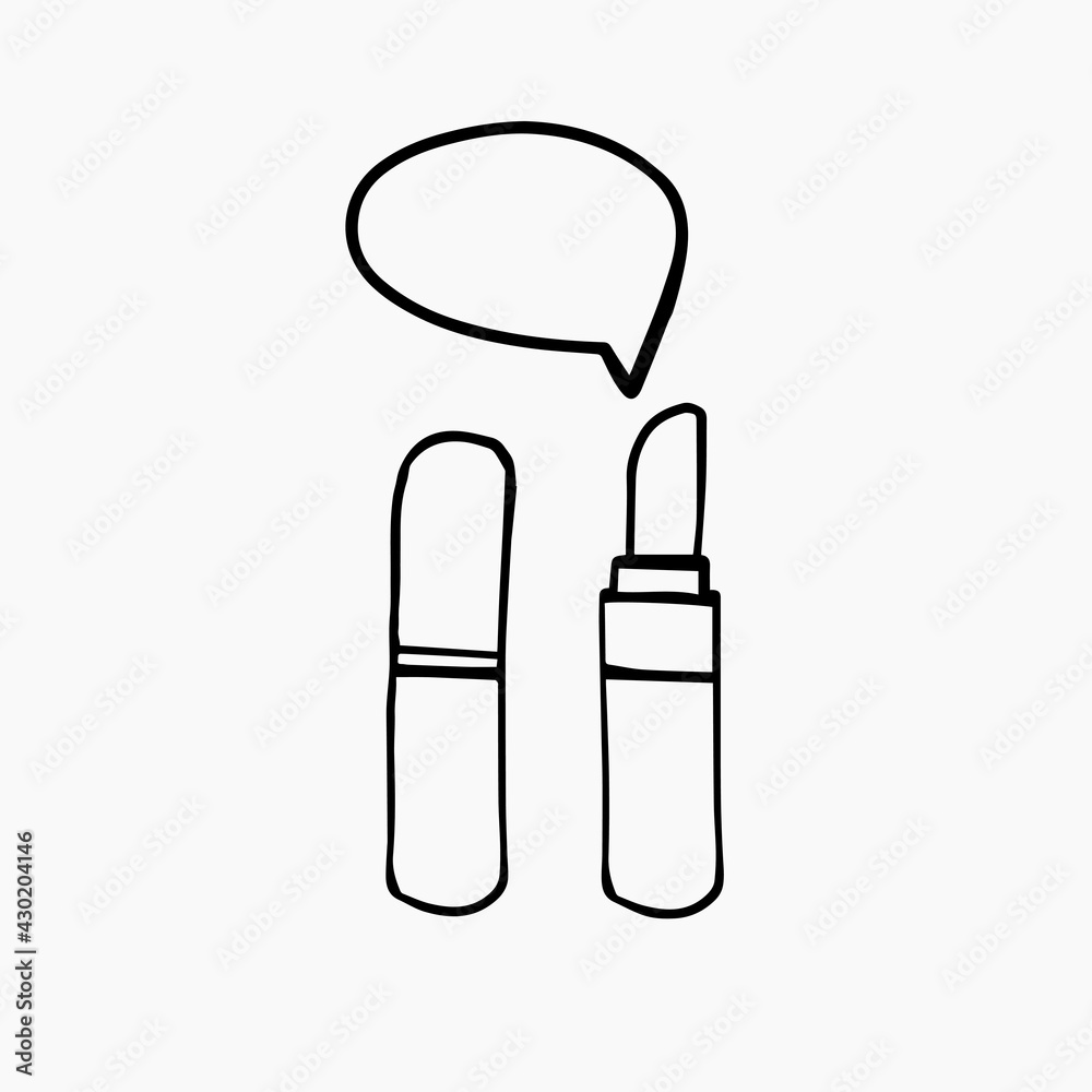 Lipstick in hand drawn style icons. Doodle illustration in color black white.
Vector cosmetics. Lipstick in hand drawn style icons. Doodle illustration in color black white.
Vector cosmetics.
