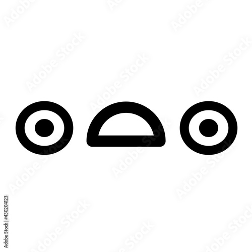unhappy staring face icon