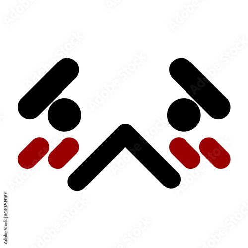 unhappy embarrassed face icon