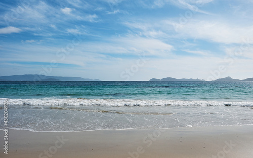 Sandy beach on a sunny day