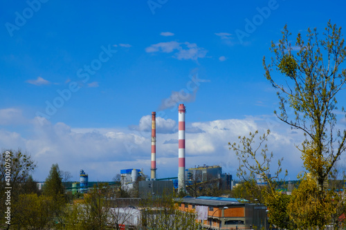 view from the window to the city