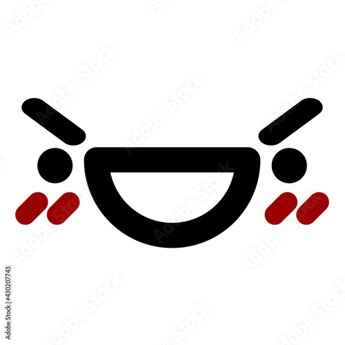 mean pleased face icon