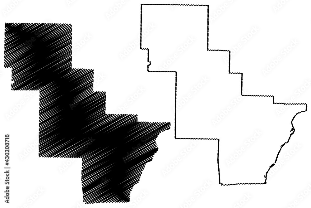 Oconto County, State of Wisconsin (U.S. county, United States of America, US) map vector illustration, scribble sketch Oconto map Oconto County, State of Wisconsin (U.S. county, United States of America, US) map vector illustration, scribble sketch Oconto map