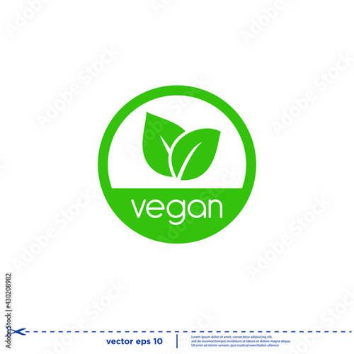 vegan stamp icon symbol