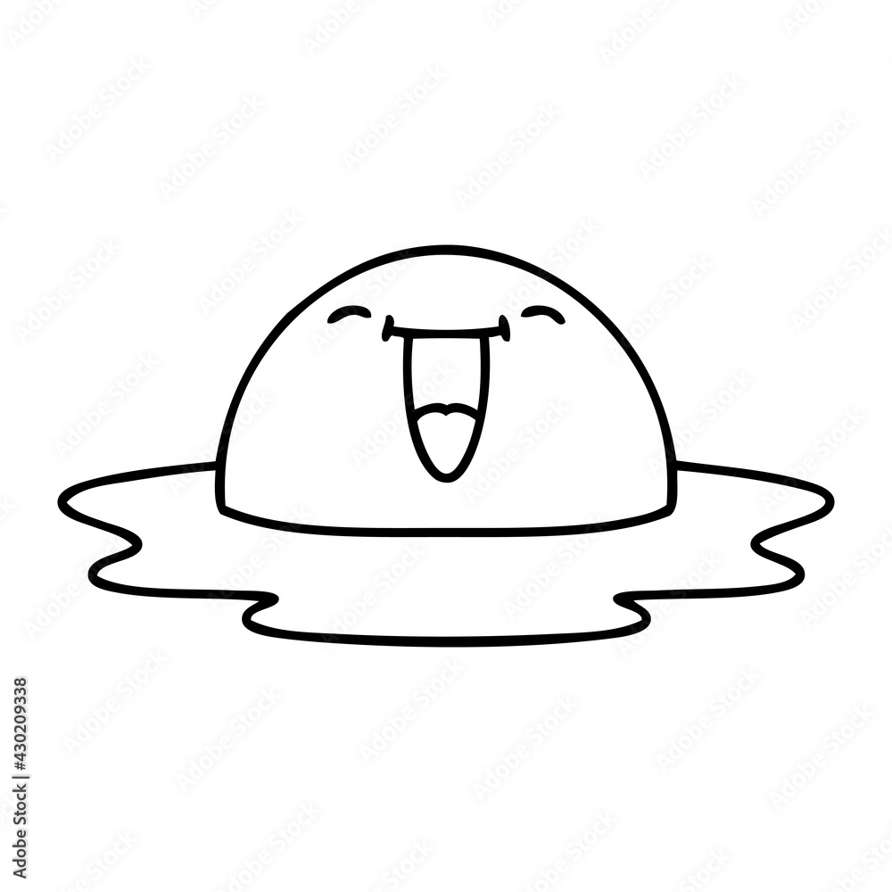 Fototapeta premium fried egg with face