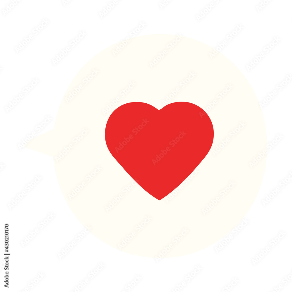 love heart in speech bubble love heart in speech bubble