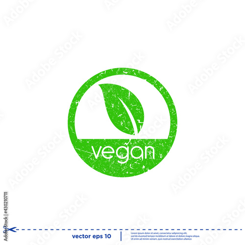vegan stamp icon symbol
