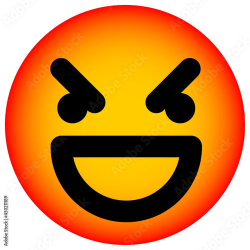 simple mean face circle