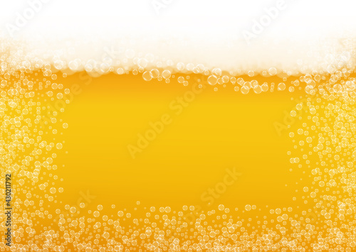 Beer foam. Craft lager splash. Oktoberfest background.