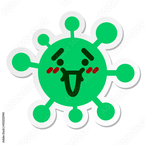 cute surprised virus sticker