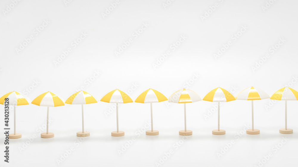 Yellow umbrellas on a white background. Yellow umbrellas on a white background.