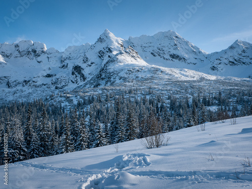 Kościelec z Hali Gąsienicowej, Tatry